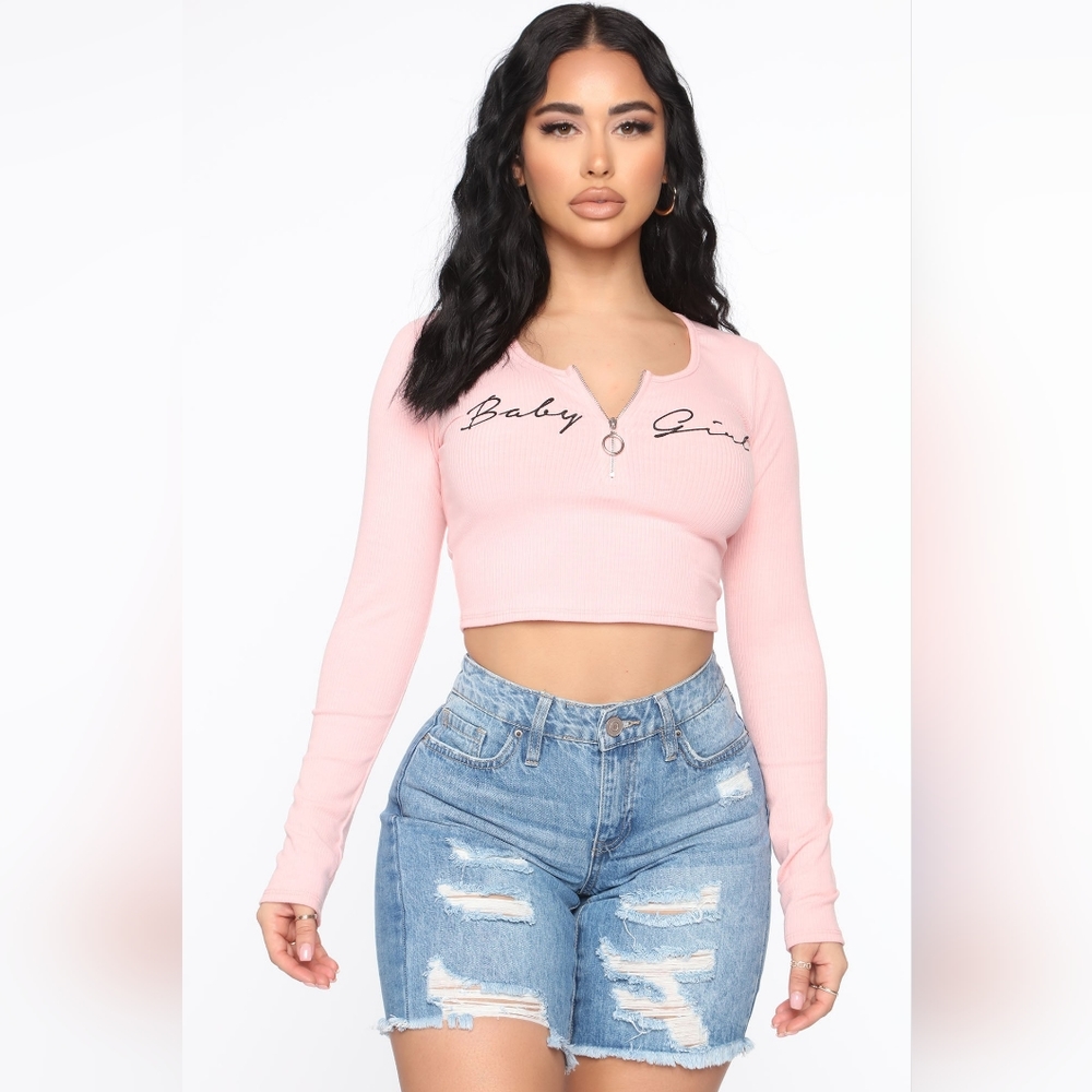 WHITE. Sweet Baby Zip up top